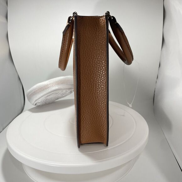 NWB Kate Spade Lena Mini Tote Brown Pebbled Leather KI884 Purse $349 - Picture 5 of 9